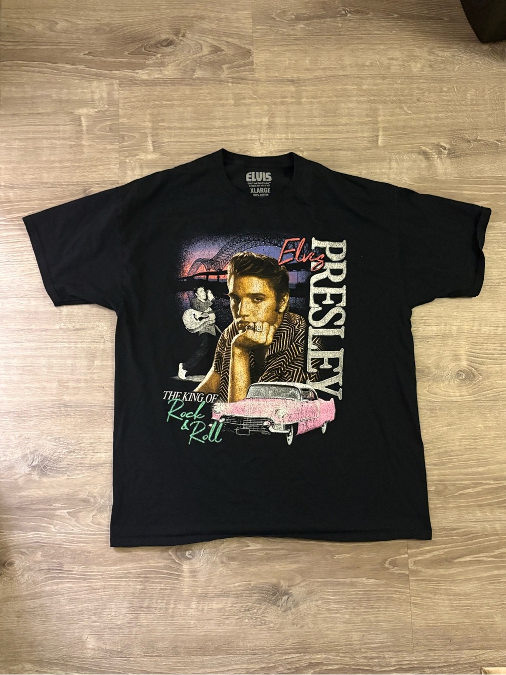 ELVIS Presley Black Graphic Short-Sleeve Tee